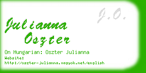 julianna oszter business card